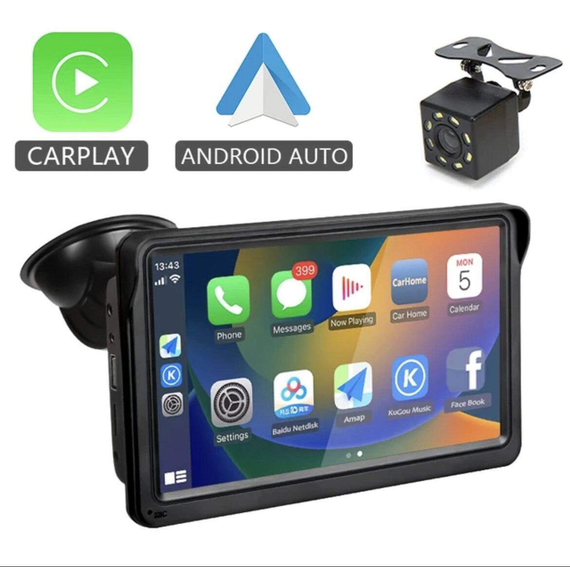 7&quot; Car-play &amp; Android Radio Touch Screen With Rearview Camera