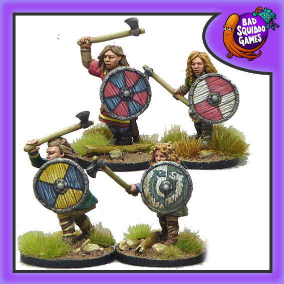 Shieldmaiden Warriors with Axes (4)