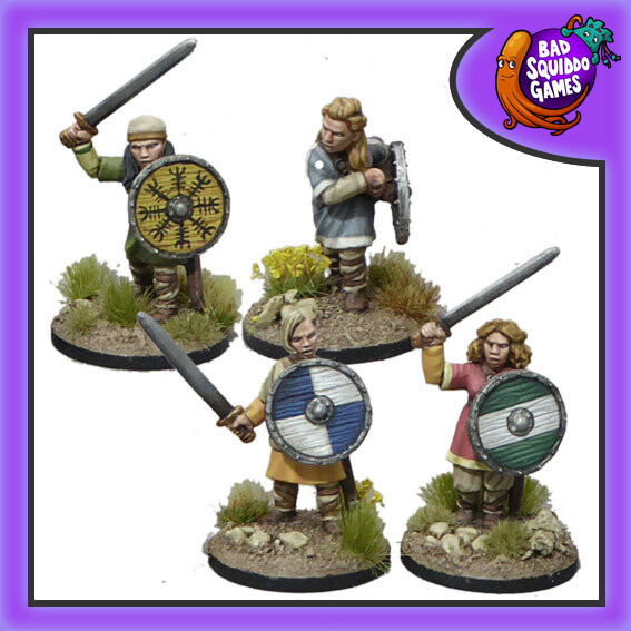 Shieldmaiden Warriors with Swords (4)