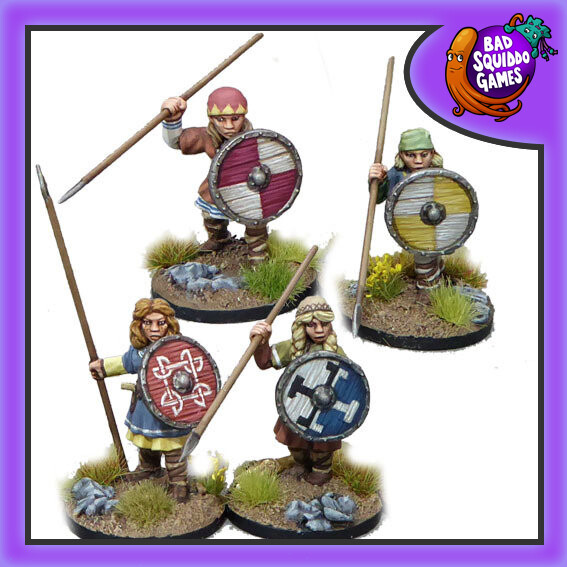 Shieldmaiden Warriors with Spears (4)
