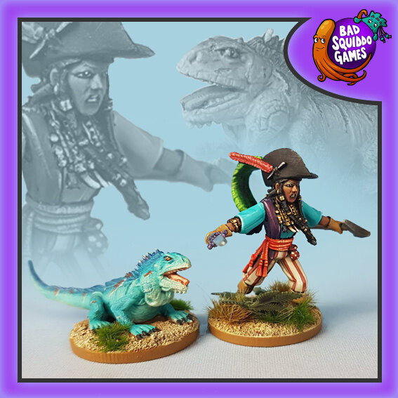 The Pirate Queen &amp; Companion Giant Iguana