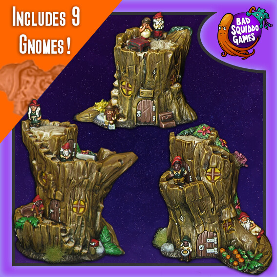 Tree Stump Houses &amp; Gnomes (Gnometopia)