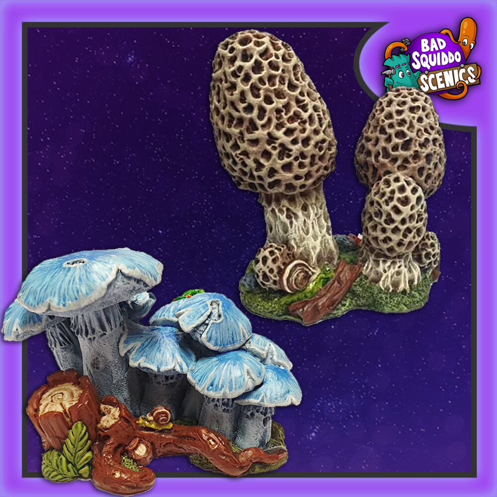 Giant Mushrooms: Morel &amp; Cluster