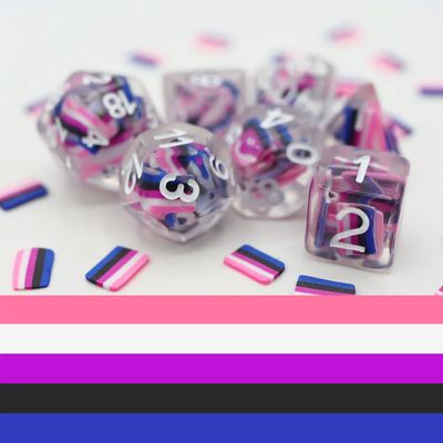Genderfluid Flag RPG Dice Set