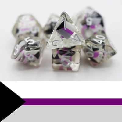 Demisexual Flag RPG Dice Set