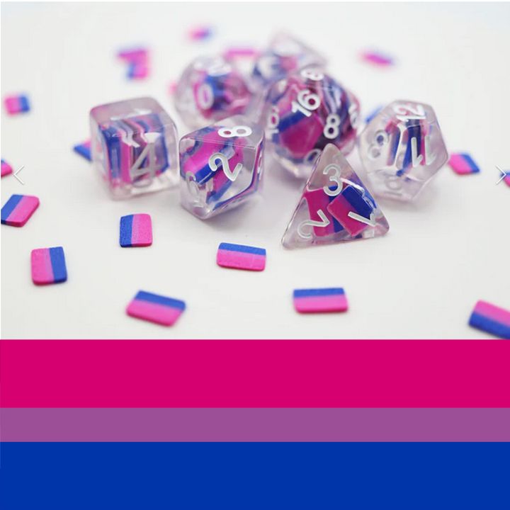 Bisexual Flag RPG Dice Set