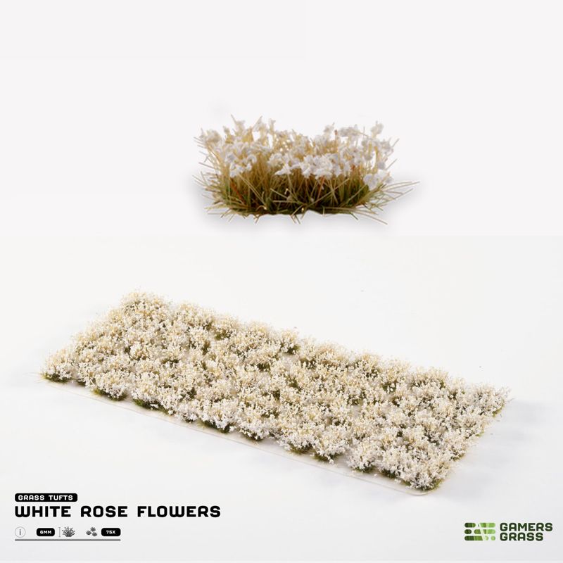White Rose Flowers (Gamer&#39;s Grass)
