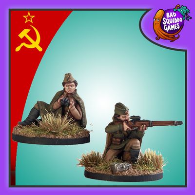Female Soviet Sniper Team - Kneeling (2)