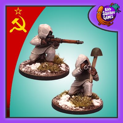 Kneeling Sniper Team in Snow Suits (2)