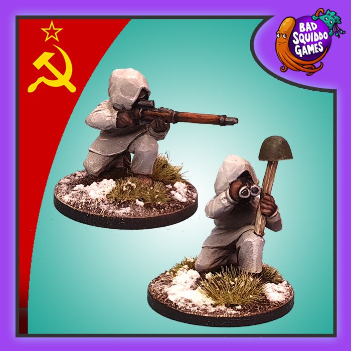 Kneeling Sniper Team in Snow Suits (2)