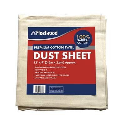 12' X 9' Premium Cotton Dust Sheet