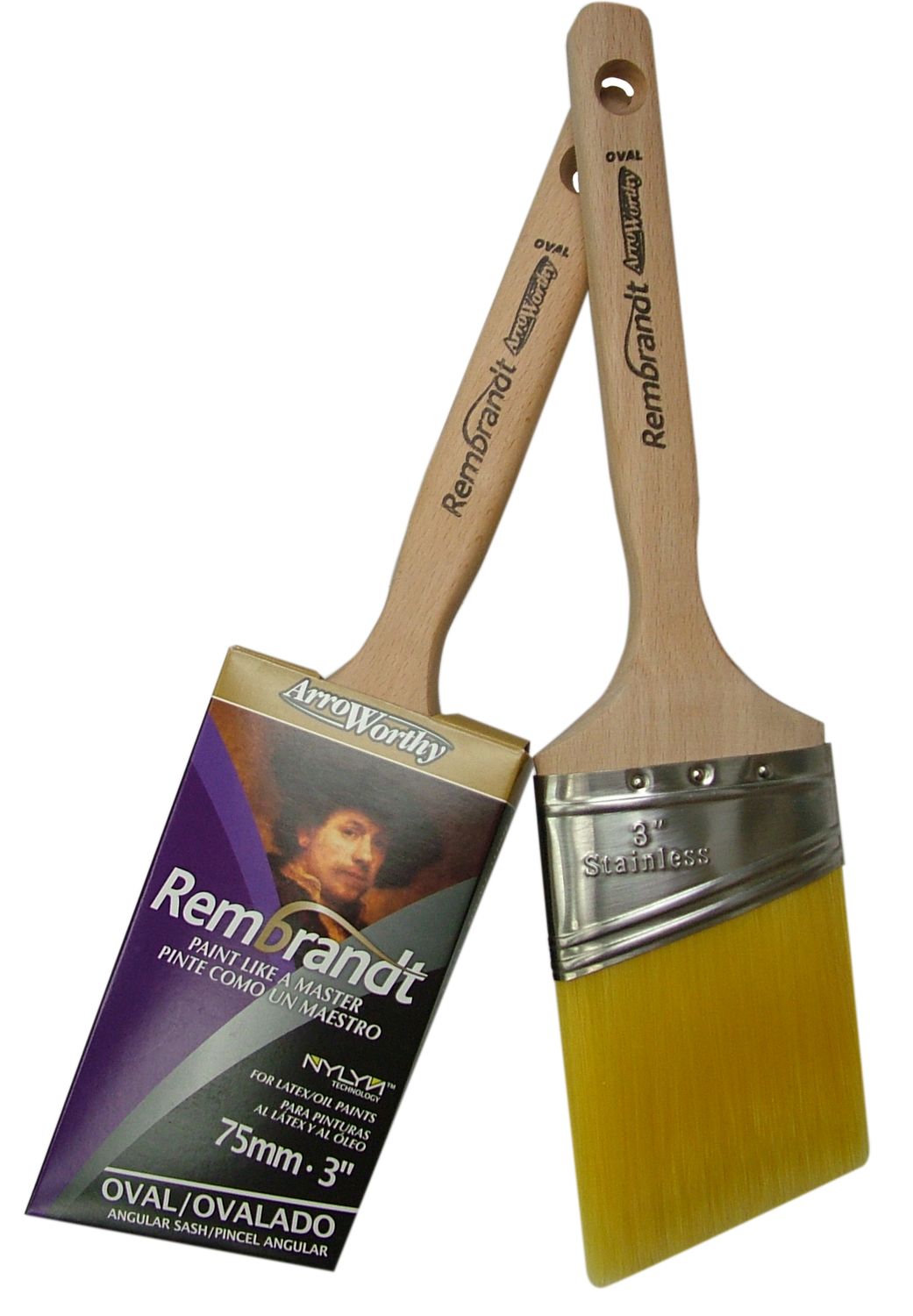 Rembrandt Angle Sash Brushes (Long Handle) 1.5&quot;