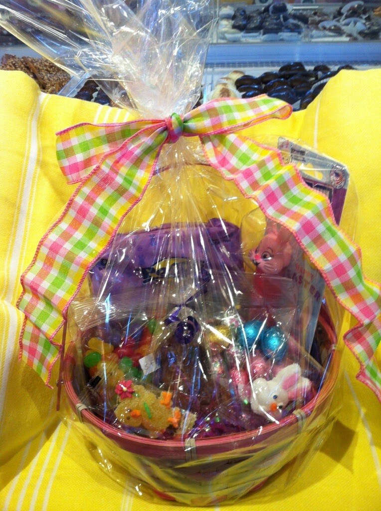 Easter Basket: Natural w/Green or Pink Accents #2