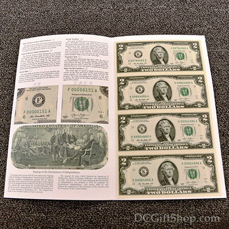 Uncut US Currency Two Dollar Sheet