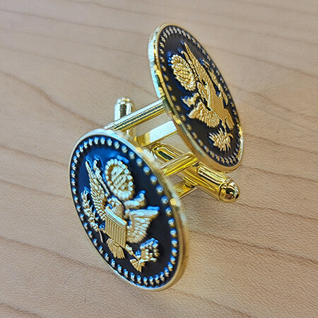 Black and Gold Great Seal Cufflinks