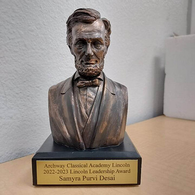 Custom-Engraved Abraham Lincoln 6" Bronze Bust
