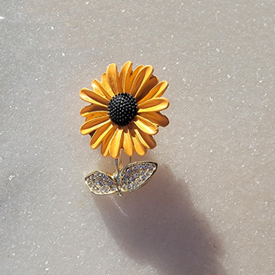 Mary Cassatt Sunflower Pin