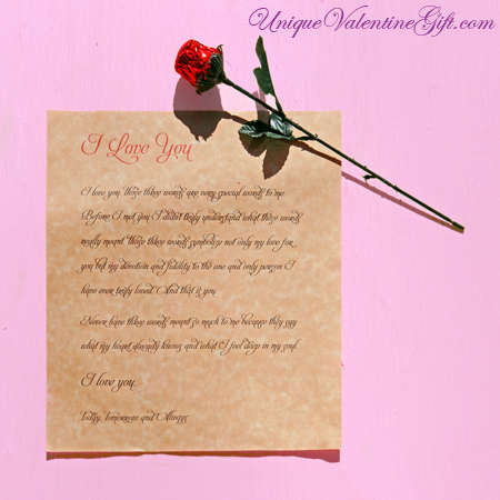Love Letter & Chocolate Rose