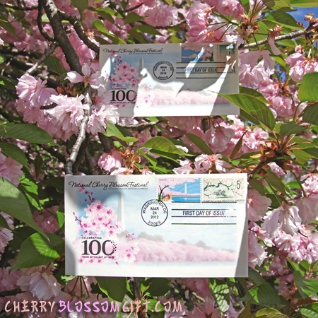 Gifts - Cherry Blossoms - First Day of Issue Envelope and Stamp Set