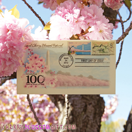 Gifts - Cherry Blossoms - First Day of Issue Stamp