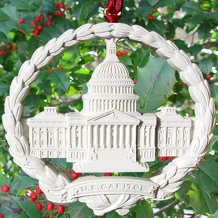 Ornaments - US Capitol 1998 Marble Capitol Wreath