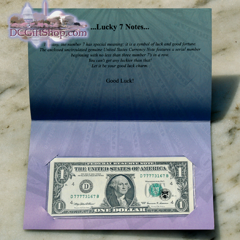 Gifts - US Currency - Lucky 7