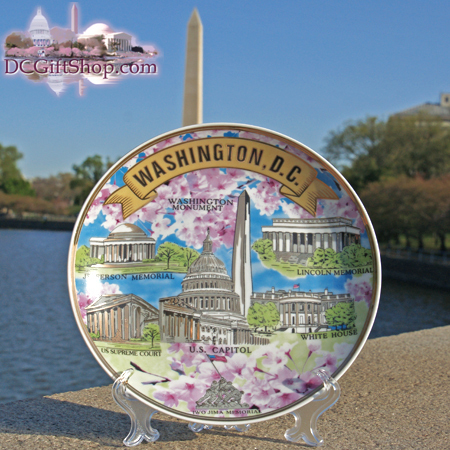 Gifts - Plate - Washington DC Souvenir Cherry Blossom