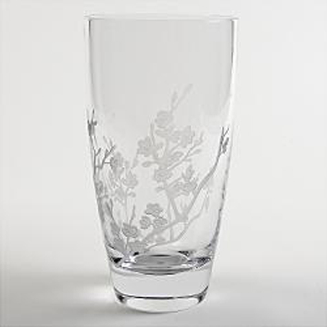 Gifts - Cherry Blossom Etched Crystal Vase