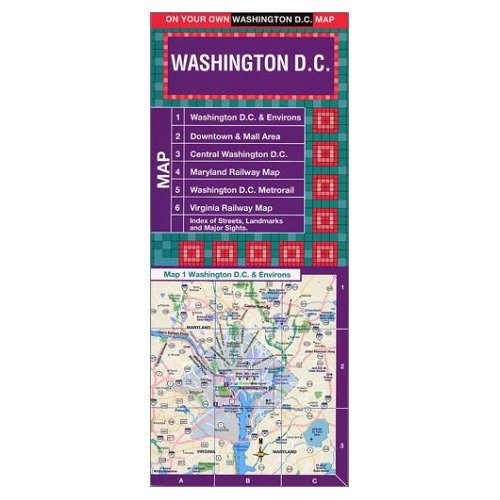 Gifts - Maps - Washington DC Laminated Street