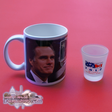 Gifts - Presidential Poll - Romney Coffee Mug and Shot Glass