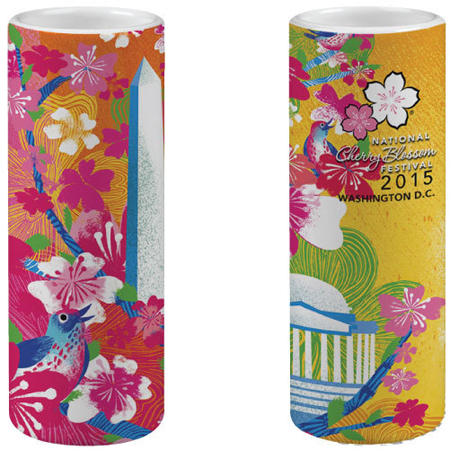 2015 National Cherry Blossom Festival Tall Ceramic Shot Glass