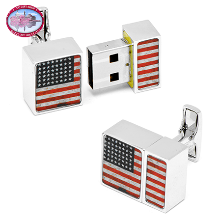 Gifts - USA Flag 4GB USB Flash Drive Cufflinks