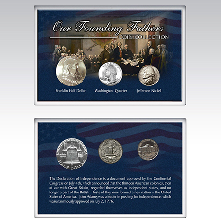 Gifts - Money - Our Founding Fathers 3 Coin Collection