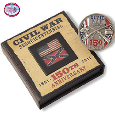 Sesquicentennial Civil War Commemorative Coin Box