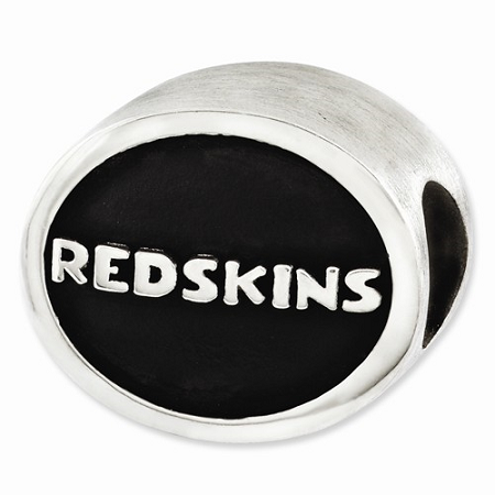 Sterling Silver Enameled Washington Redskins NFL Bead