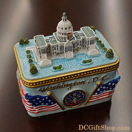 US Capitol Ceramic Trinket Box