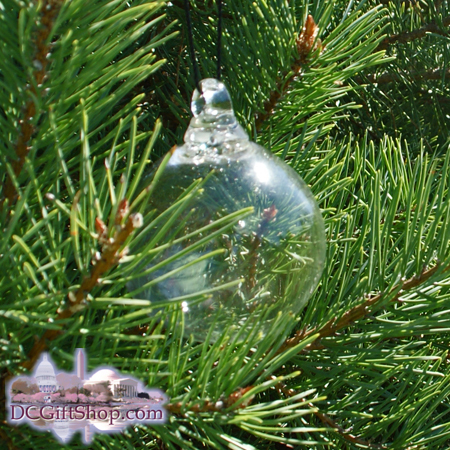 Clear Crystal Glass Ornament Craft - WHITE