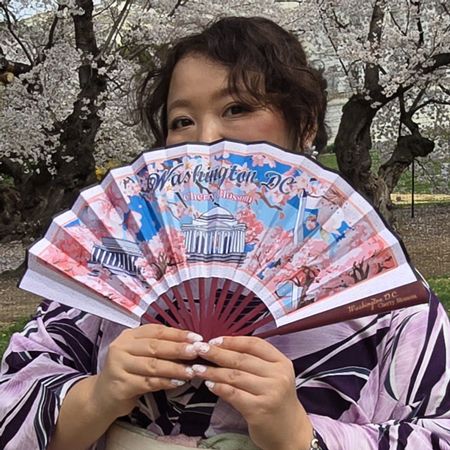 Washington D.C. Cherry Blossom Folding Fan