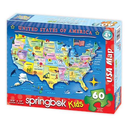 USA Map 60 Piece Jigsaw Puzzle