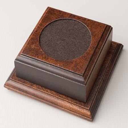 Walnut Finish Display Base for Capitol Dome with Engraving Plate