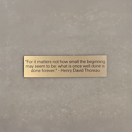 1 inch x 4 inch Custom Engraved Brass Plate
