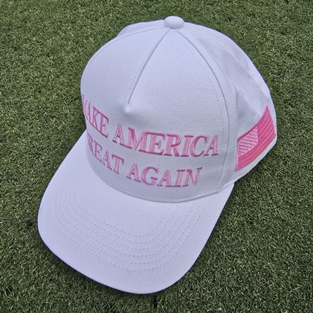White and Pink Make America Great Again Cap