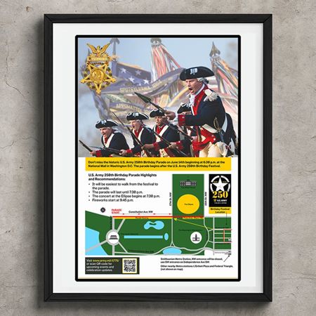 U.S. Army 250th Birthday Parade &amp; Festival Poster
