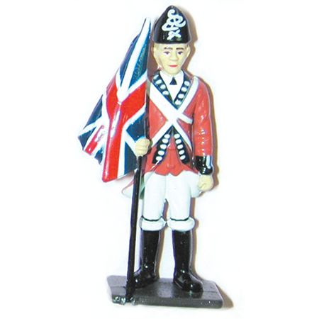 BRITISH FLAGBEARER METAL FIGURINE