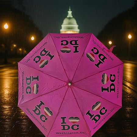 I Love DC Pink Umbrella