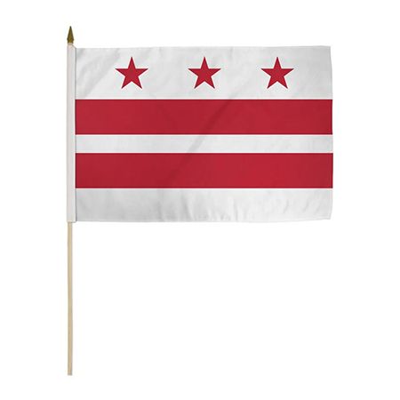 District of Columbia 12x18 Inch Stick Flag