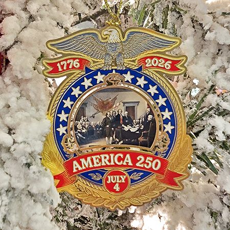 Declaration of Independence Semiquincentennial Ornament