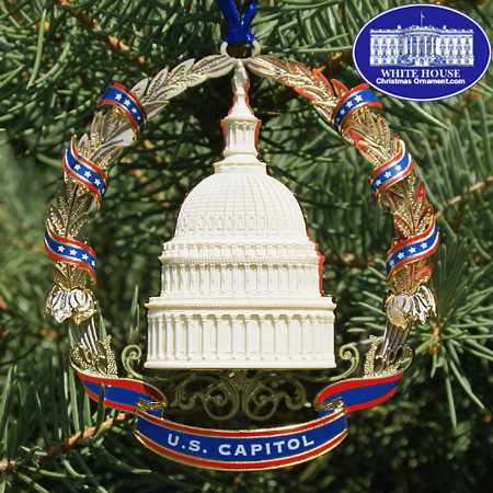 2007 US Capitol Marble Dome &amp; Wreath Ornament