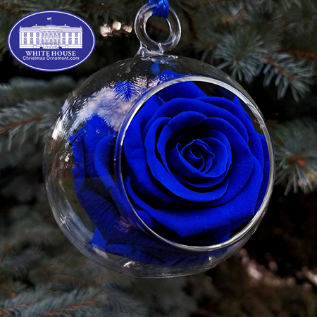 Royal Blue Rose Garden Ornament
