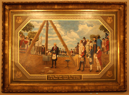 Print - George Washington Laying the Cornerstone of the United States Capitol, September 18, 1793
